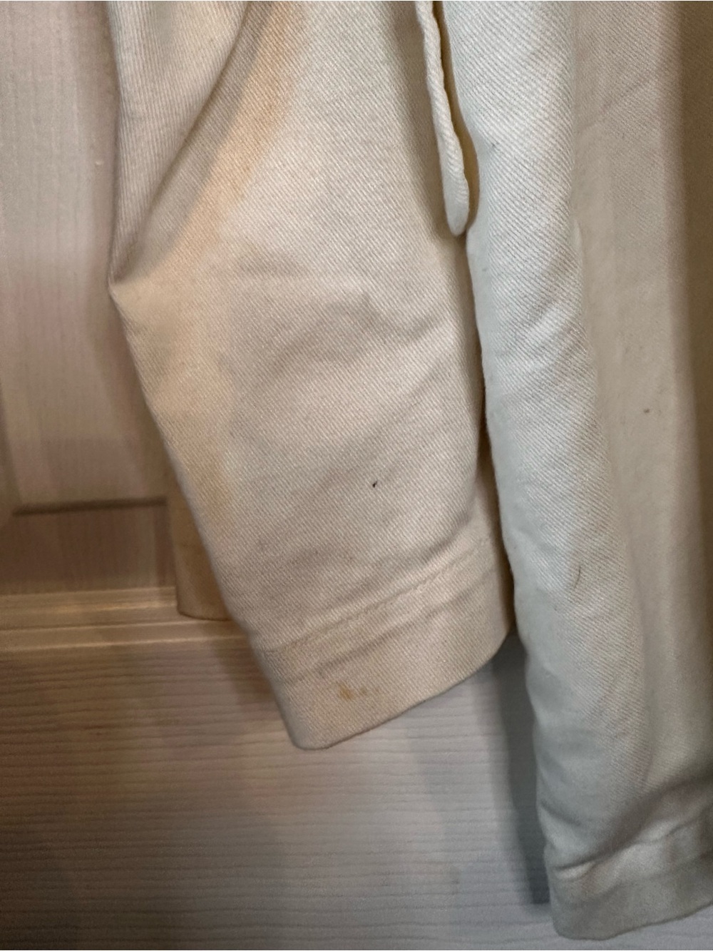 White POLO Ralph Lauren Vintage 100% Cotton Denim Blazer Suit Jacket - Picture 6 of 15
